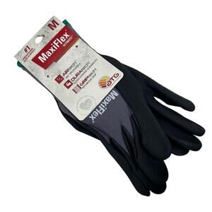 NWT MaxiFlex Ultimate 34-874 Gloves Size M Griptech Micro‎ Form Nitrile Grip